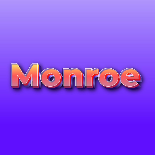 Monroeテキスト効果JPGグラデーション紫色の背景カード写真
