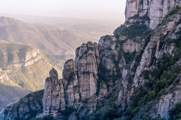 Monserrat mountains scenery in Catalonia, Spain.
