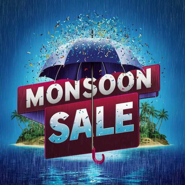 monsoon sale banner by generative ai