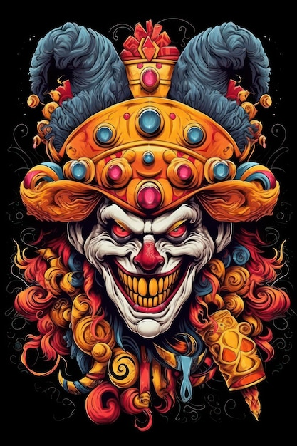 Photo monster clown logo