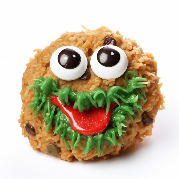 Monster Cookie for Christmas Isolated