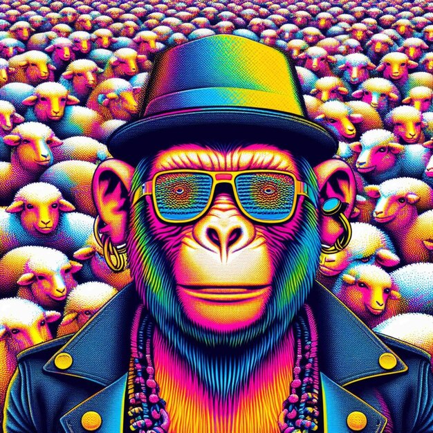 monster illustratie gamer avatar gorilla icoon dier humanoïde aap illustratie aap kunst