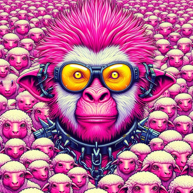 monster illustratie gamer avatar gorilla icoon dier humanoïde aap illustratie aap kunst