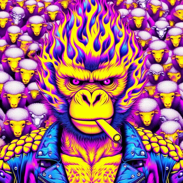 monster ilustration gamer avatar gorilla icon animal humanoid ape illustration monkey art