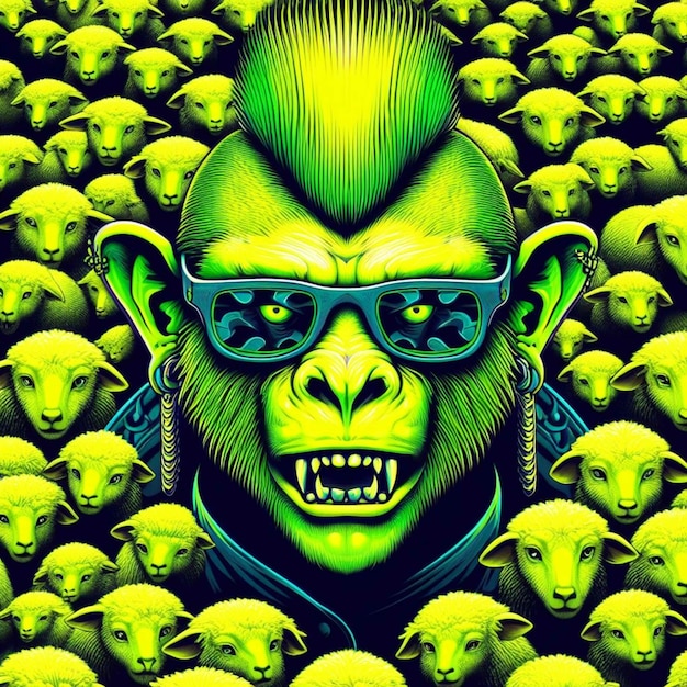 monster ilustration gamer avatar gorilla icon animal humanoid ape illustration monkey art