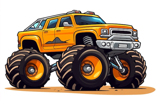 Foto monster truck vector off roading adventure ridefinito con stile