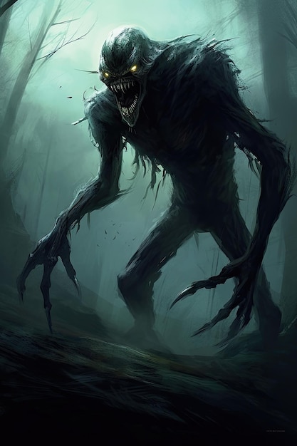 A monster in the woods