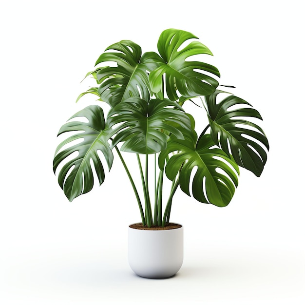 モンステラ・デリシオサ (Monstera deliciosa) 植物の実在する写真