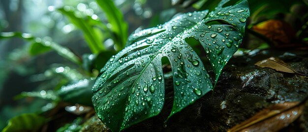 モンステラ 雨 の 囲気 に 喜ぶ