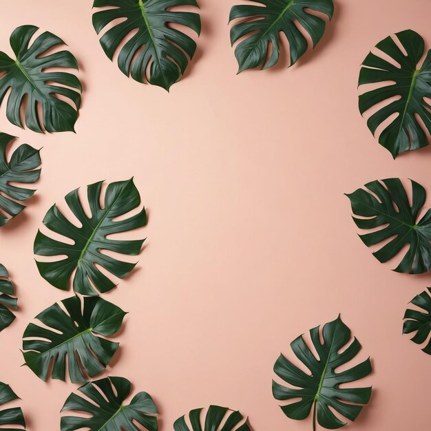 Monstera leaves background