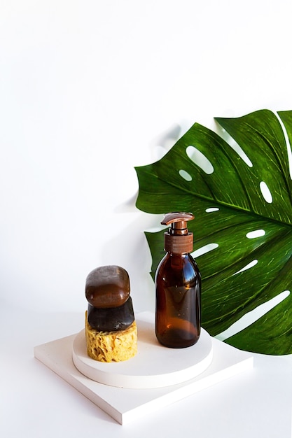 Monstera palmblad- en lichaamsverzorgingsproducten