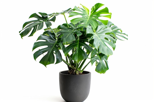 Monstera-plant op witte achtergrond