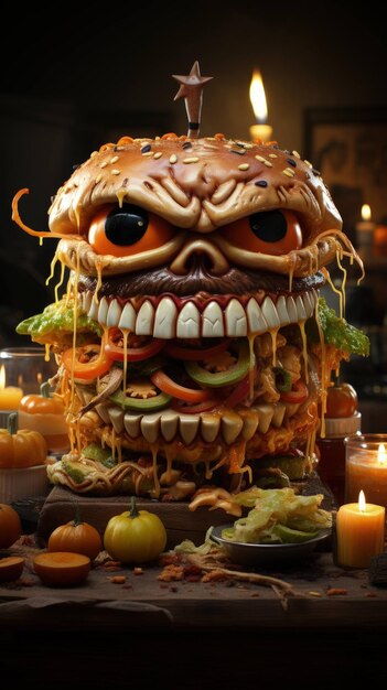 monstrous cravings the halloween burger and its tasty ingredients