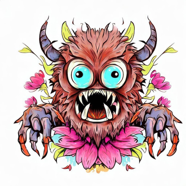 Monstrous Mascot of Fear Scary Generative AI