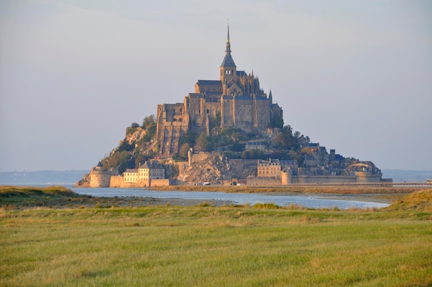 Mont Saint Michel the Couesnon and salt marshes