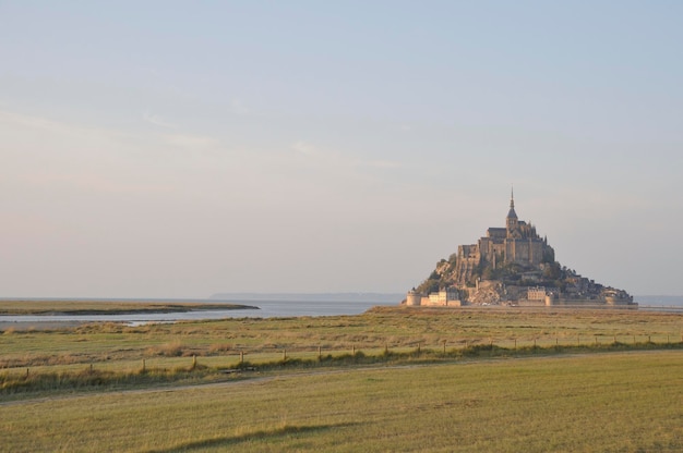 Mont Saint Michel the Couesnon and salt marshes