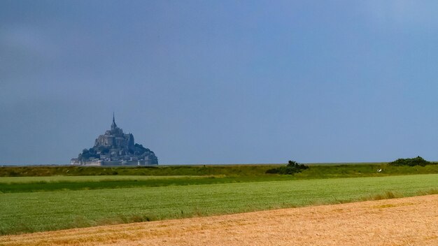 Mont saint-michel standing on the wild fields