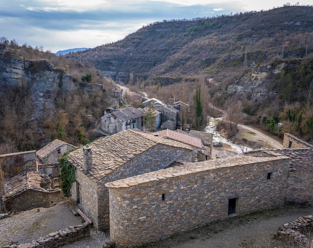 Montanana huesca aragon spanje huizen van calle san miguel