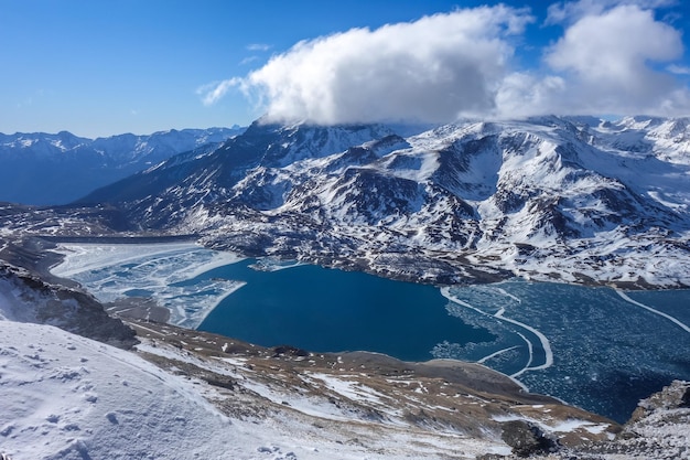 Montcenis lake in the french alps