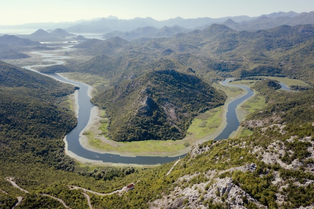 Foto montenegro kaart en vlag