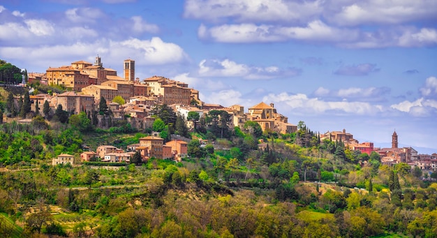 Montepulciano skyline village Siena Tuscany Italy