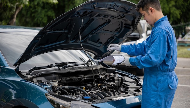 Monteur die auto herstelt