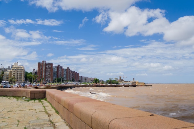 사진 몬테비데오 (rambla de montevideo) 는 우루과이의 전통적인 보행로이다.