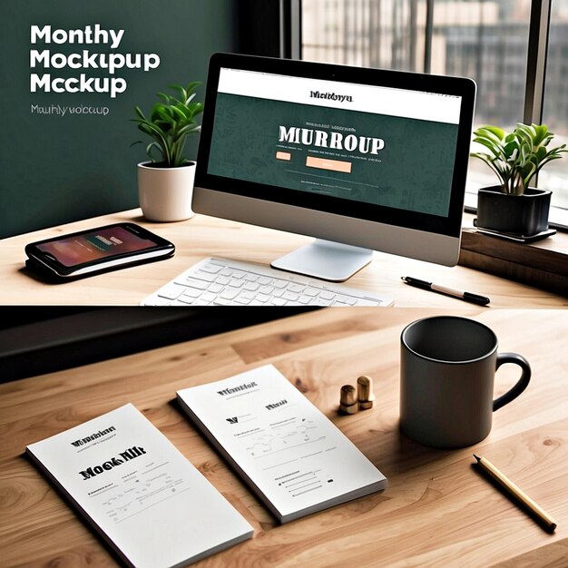 Photo monthly mockup resources