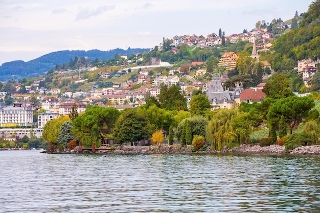 Foto montreux e lago di ginevra svizzera