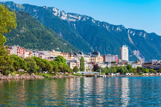 Montreux stad aan het Meer van Genève