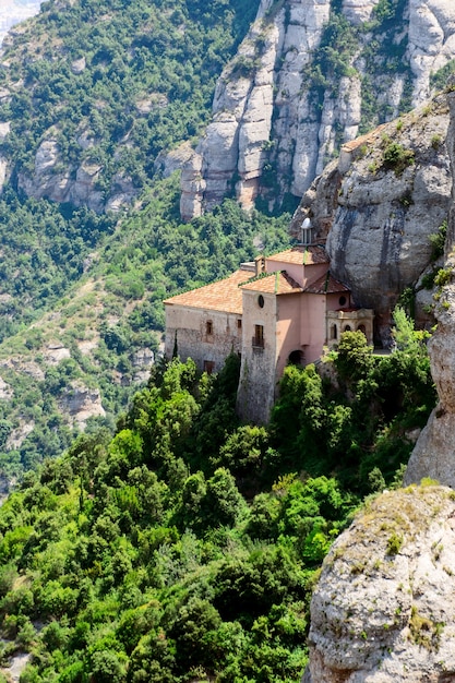 Montserrat is a mountain near Barcelona, in Catalonia