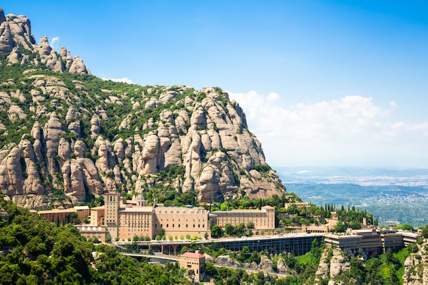 Montserrat Monastery is located on the mountain of Montserrat, Catalonia, Barcelona