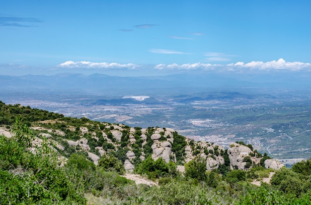 Paesaggio di montagna di montserrat, barcellona