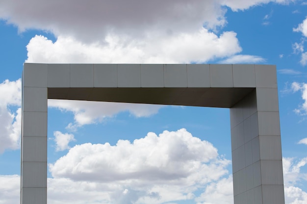 Monument arch in Boa Vista with blue sky Brazil