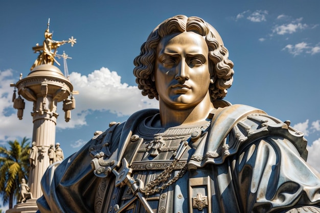 Un monumento dedicato a cristoforo colombo