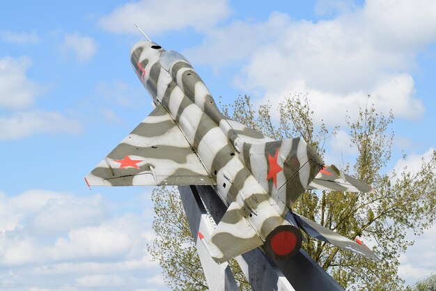 Photo monument to the fighter aircraft