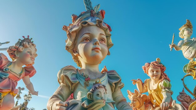 the monument of las fallas festivity in Valencia