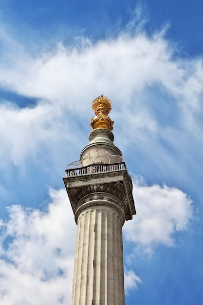 The monument in London city England