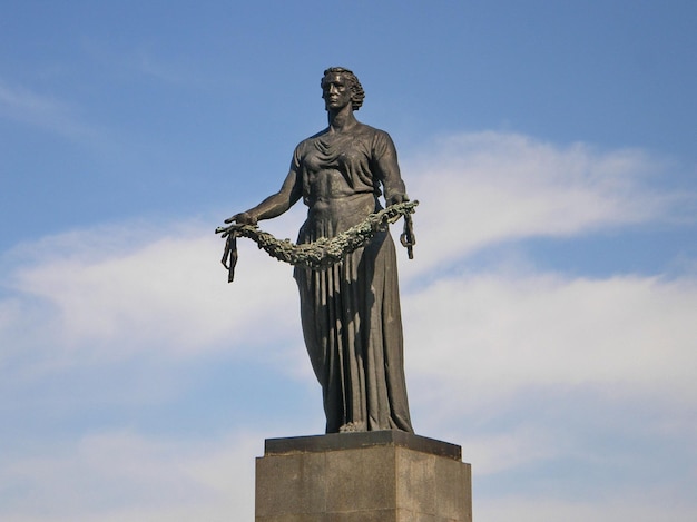 러시아 상트페테르부르크 Piskarevskoye 기념 묘지의 조국 기념물