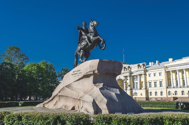 Peter the first Bronze Horseman St Petersburg의 기념비