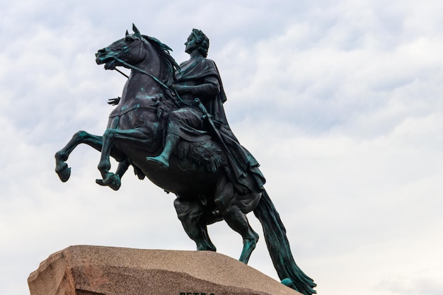 Monument to Peter the Great Bronze horseman in St Petersburg Russia