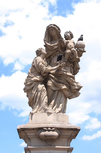 Monument in Prague, travel photo