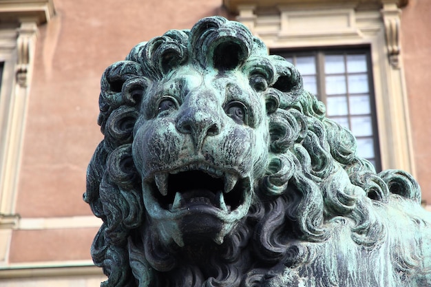 The monument in the royal palace in Stockholm Sweden