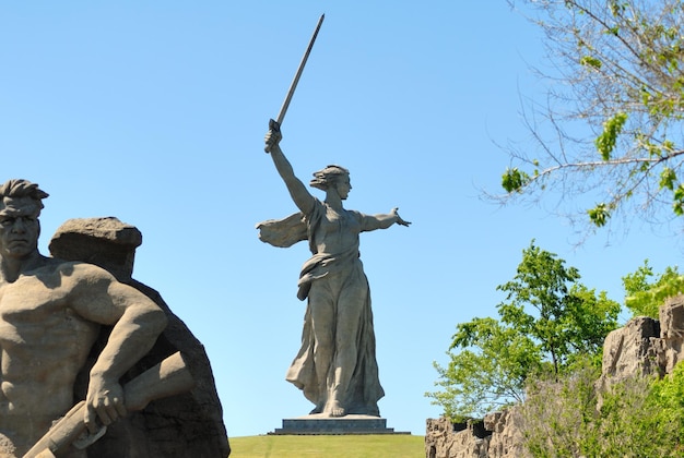 Monument tweede wereldoorlog in volgograd, rusland