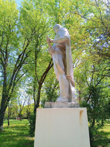 Foto monumento al soldato sconosciuto nel parco difensore della madre