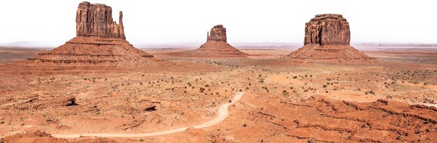 Monument Valley isolated on white background