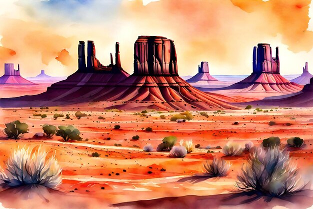 Travel Round ~ ARIZONA Desert Scene Destination handpainted 4 Needlepoint  Canvas by Painted Pony