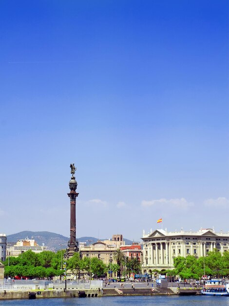 Monument van Columbus, de kolom van Columbus in Barcelona, Spanje