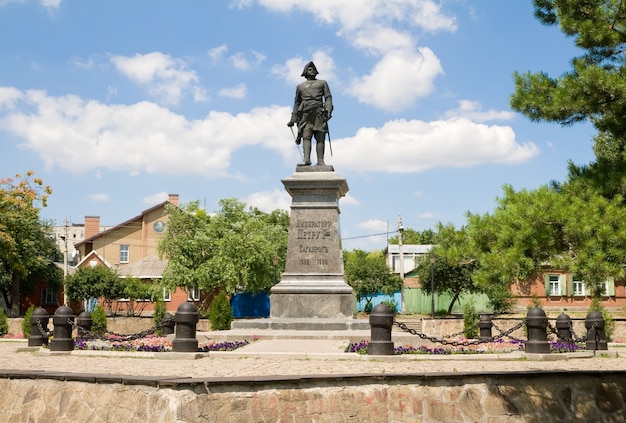 Monument van Russische keizer-Peter I. Taganrog, Rusland