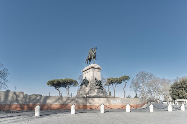 Monument voor Giuseppe Garibaldi op de Janiculum-heuvel Rome